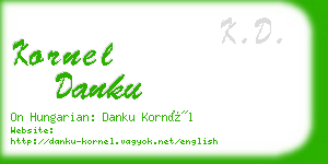 kornel danku business card